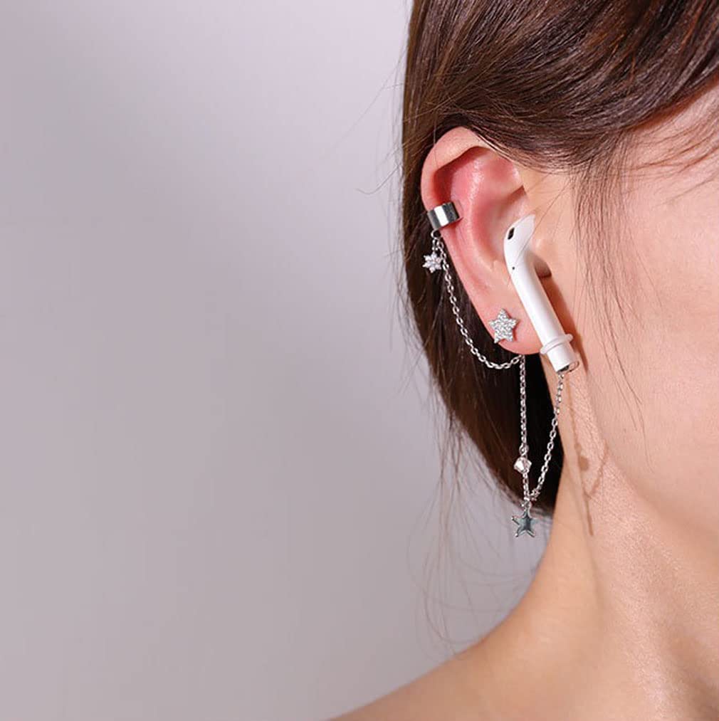 Foto 4 pulgar | Pendientes para Airpods Anti Lost Cz Star Airpod - Venta Internacional