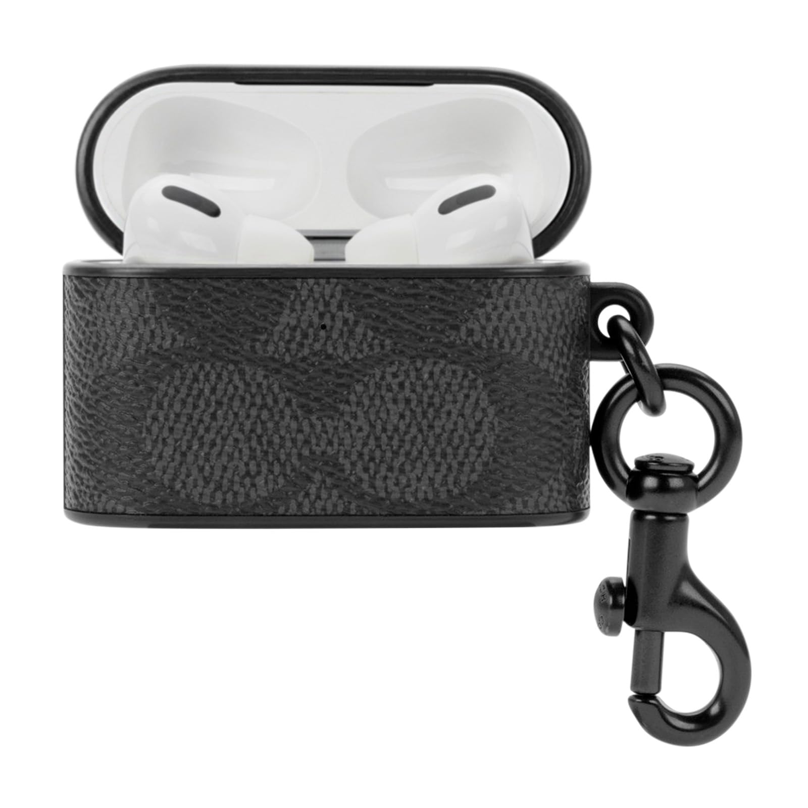 Foto 7 pulgar | Funda para AirPods Pro Coach Signature de Lona Color Carbón - Venta Internacional