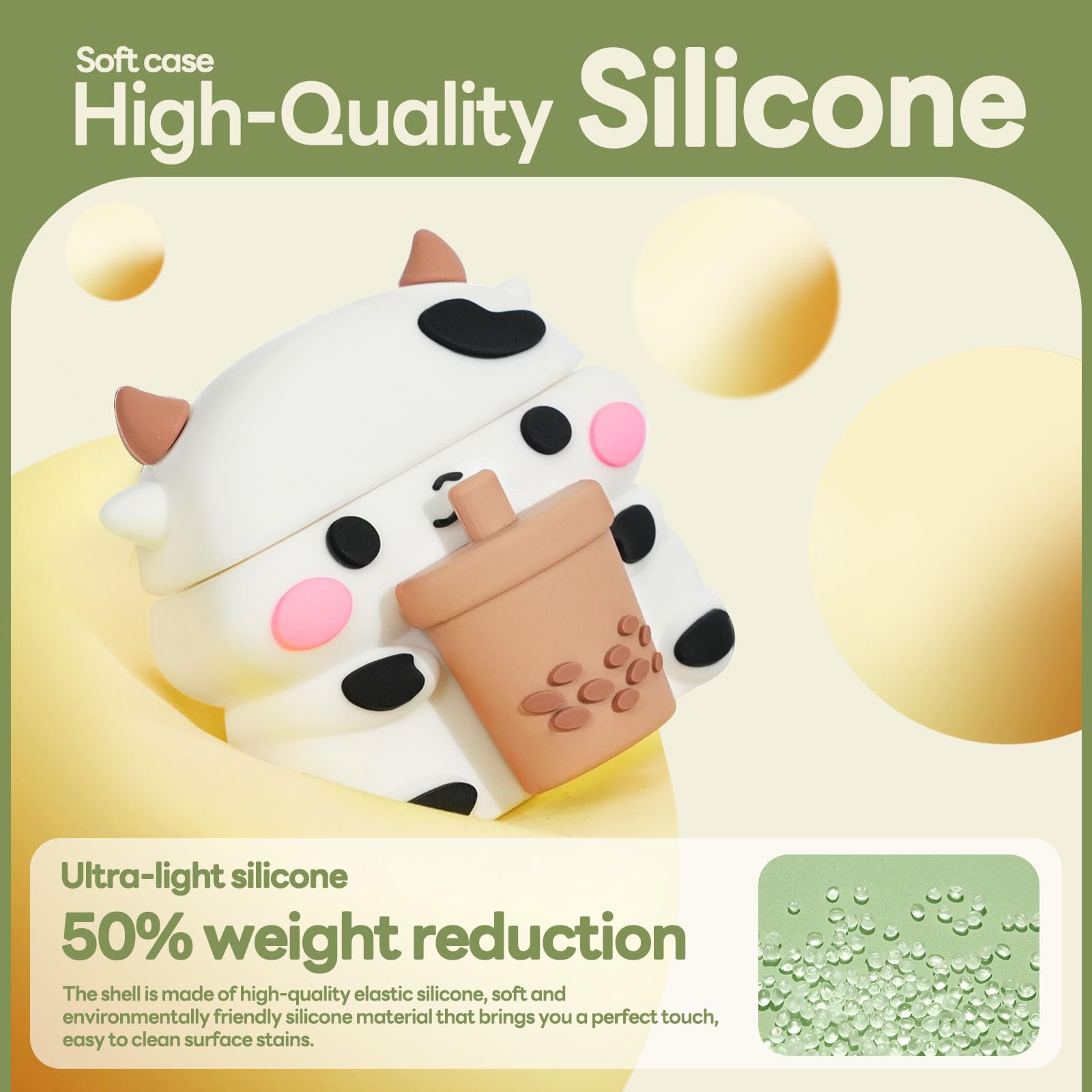 Foto 5 | Funda para AirPods 4 Skyconser Cute Cow con Kit de Limpieza - Venta Internacional