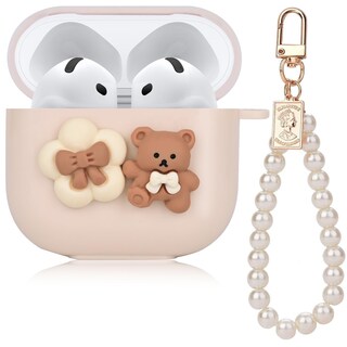 Foto 1 | Funda para AirPods 4 con Diseño de Pajony Lazo y Oso - Venta Internacional