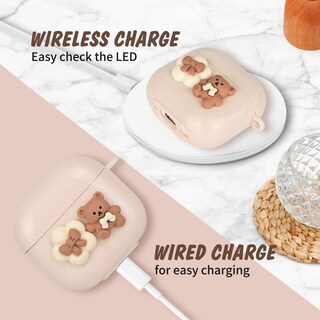 Foto 4 | Funda para AirPods 4 con Diseño de Pajony Lazo y Oso - Venta Internacional
