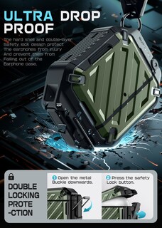 Foto 5 | Funda Supcase para AirPods 4 con Candado y Mosquetón Impermeable - Venta Internacional