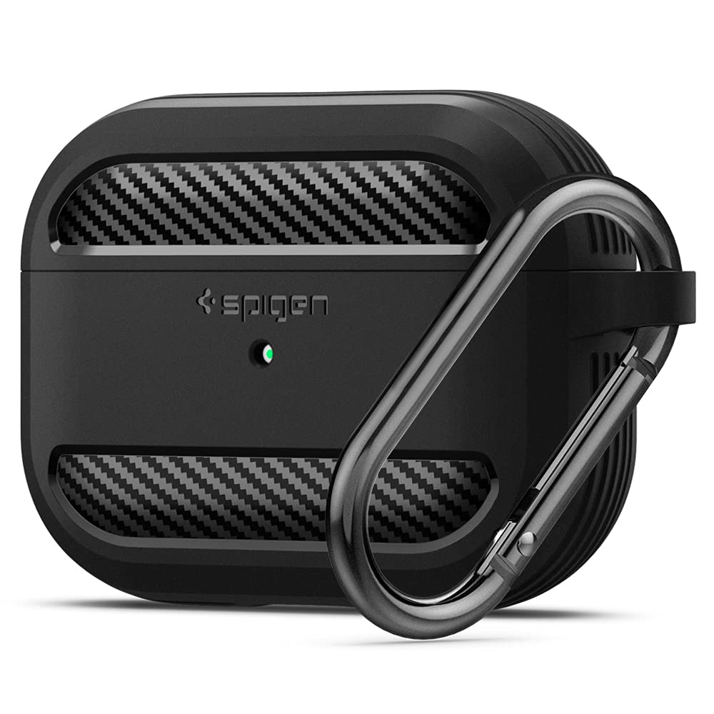Foto 2 pulgar | Funda para Airpods Pro Spigen Rugged Armor con Llavero - Venta Internacional