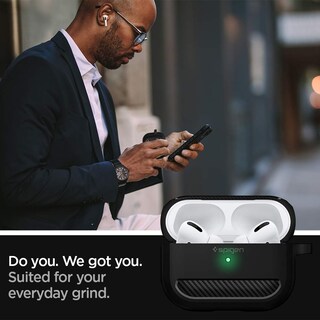 Foto 3 | Funda para Airpods Pro Spigen Rugged Armor con Llavero - Venta Internacional