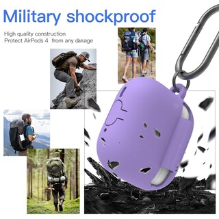 Foto 3 | Funda Damonlight para Airpods 4th Gen con Kit de Limpieza Morado - Venta Internacional