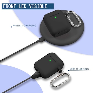 Foto 4 | Funda Para Airpods R-fun de Silicona Suave con Llavero Negro - Venta Internacional