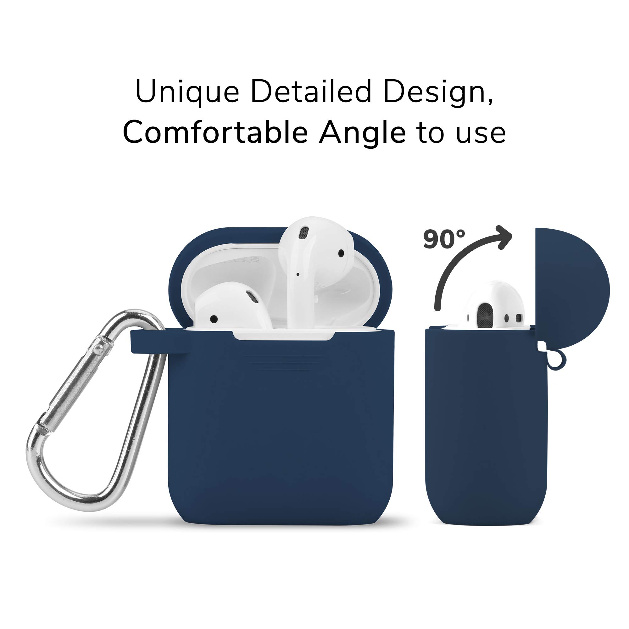 Foto 4 pulgar | Funda Protectora para Airpods Gmyle Silicone Azul Marino - Venta Internacional