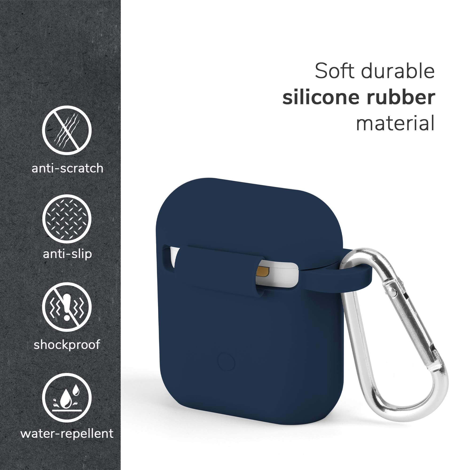 Foto 5 pulgar | Funda Protectora para Airpods Gmyle Silicone Azul Marino - Venta Internacional