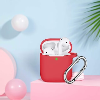 Foto 2 | Funda para Airpods R-fun Soft Silicone con Llavero Rojo - Venta Internacional