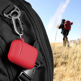 Foto 7 | Funda para Airpods R-fun Soft Silicone con Llavero Rojo - Venta Internacional