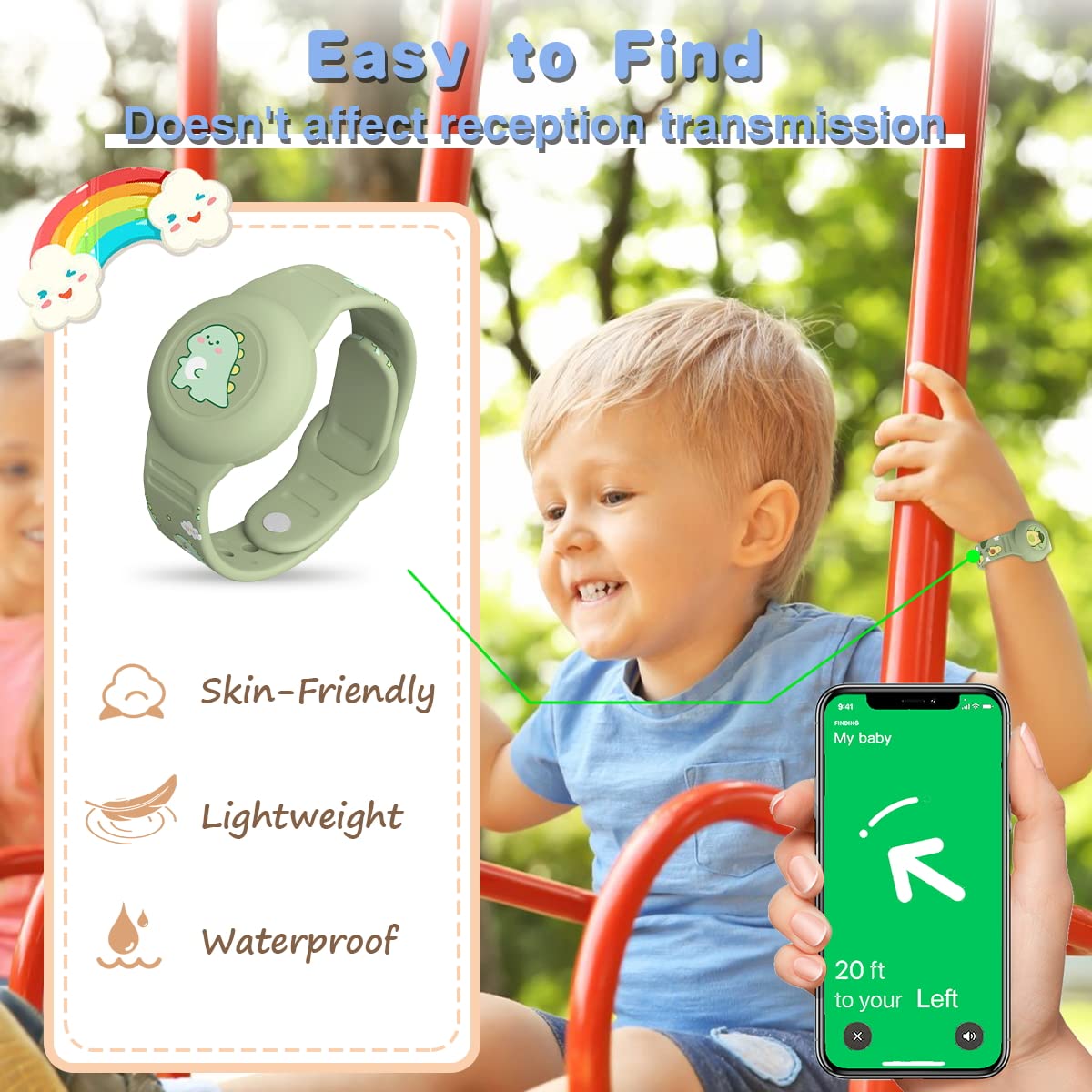Foto 4 pulgar | Pulsera Airtag para Niños Y Collar Airtag Zoicip - Venta Internacional
