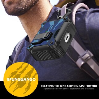 Foto 7 | Funda para Airpods 3a Generación Rfunguango Secure Lock Azul - Venta Internacional