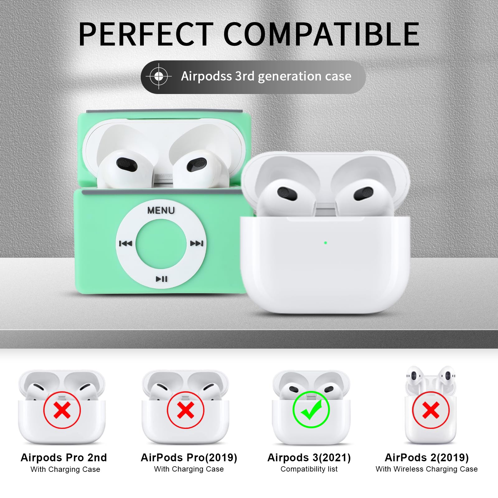 Foto 5 pulgar | Funda para AirPods Maxjoy Classic MP3 Design de Tercera Generación - Venta Internacional