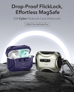 Foto 2 | Funda Para Airpods Pro Esr Cyber Series, Color Morado, A Prueba De Caídas - Venta Internacional.