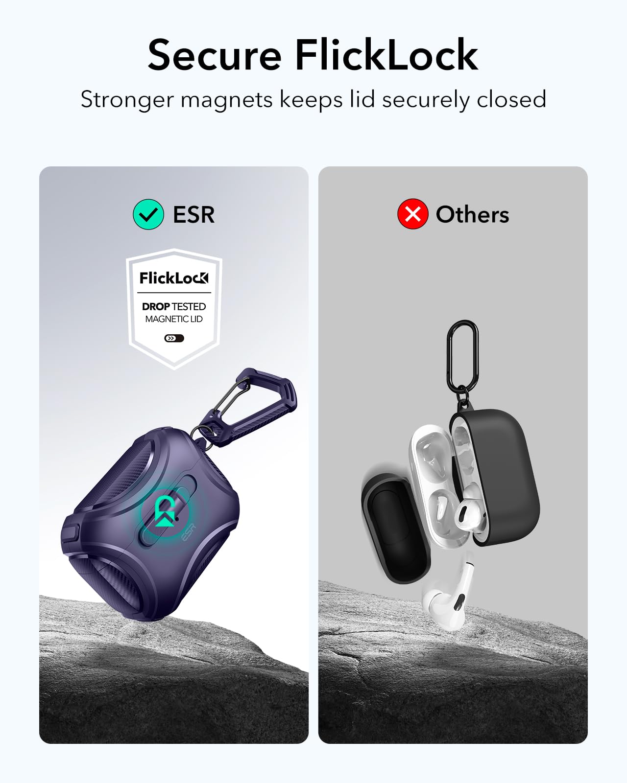 Foto 4 pulgar | Funda Para Airpods Pro Esr Cyber Series, Color Morado, A Prueba De Caídas - Venta Internacional.