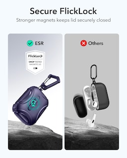 Foto 3 | Funda Para Airpods Pro Esr Cyber Series, Color Morado, A Prueba De Caídas - Venta Internacional.