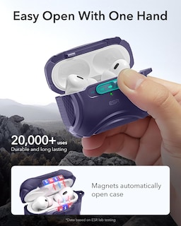 Foto 4 | Funda Para Airpods Pro Esr Cyber Series, Color Morado, A Prueba De Caídas - Venta Internacional.