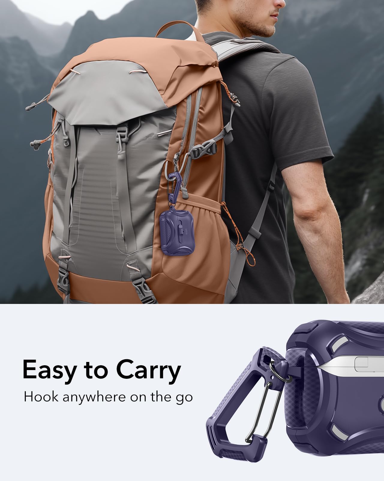 Foto 8 pulgar | Funda Para Airpods Pro Esr Cyber Series, Color Morado, A Prueba De Caídas - Venta Internacional.