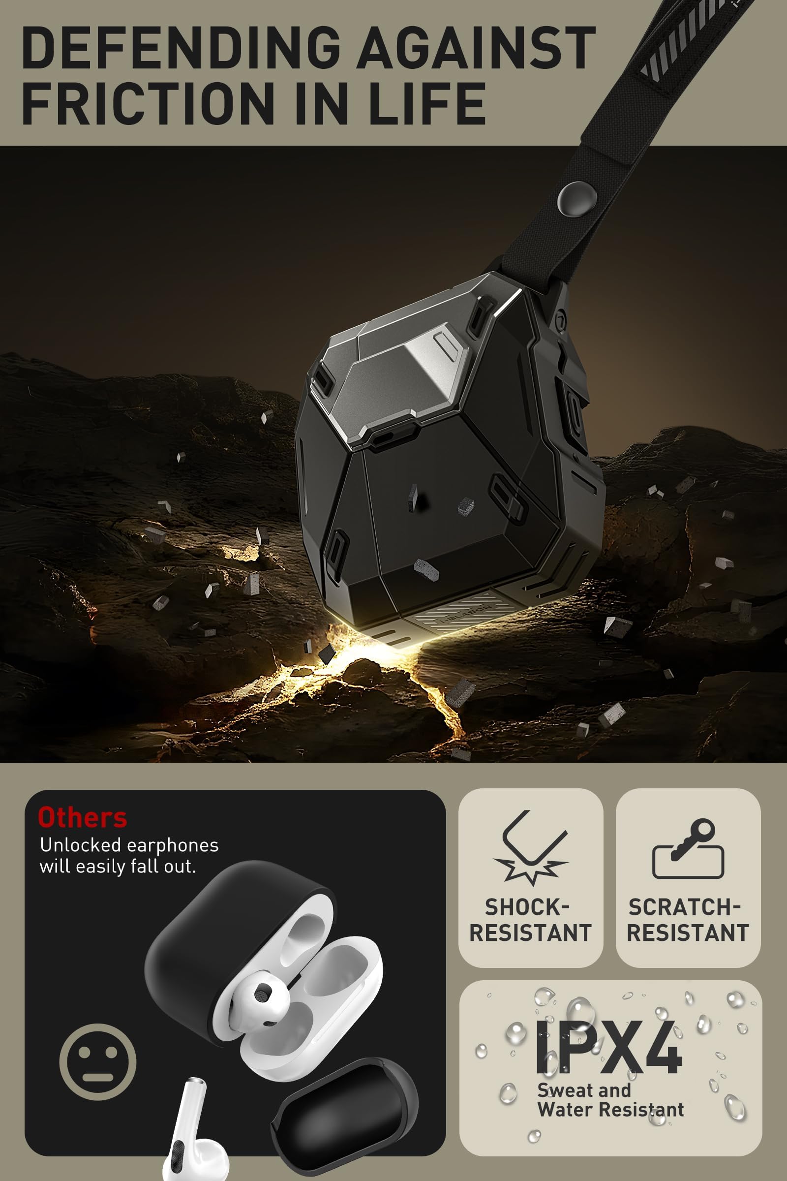 Foto 7 pulgar | Funda I-blason para Airpods 4-Venta Internacional