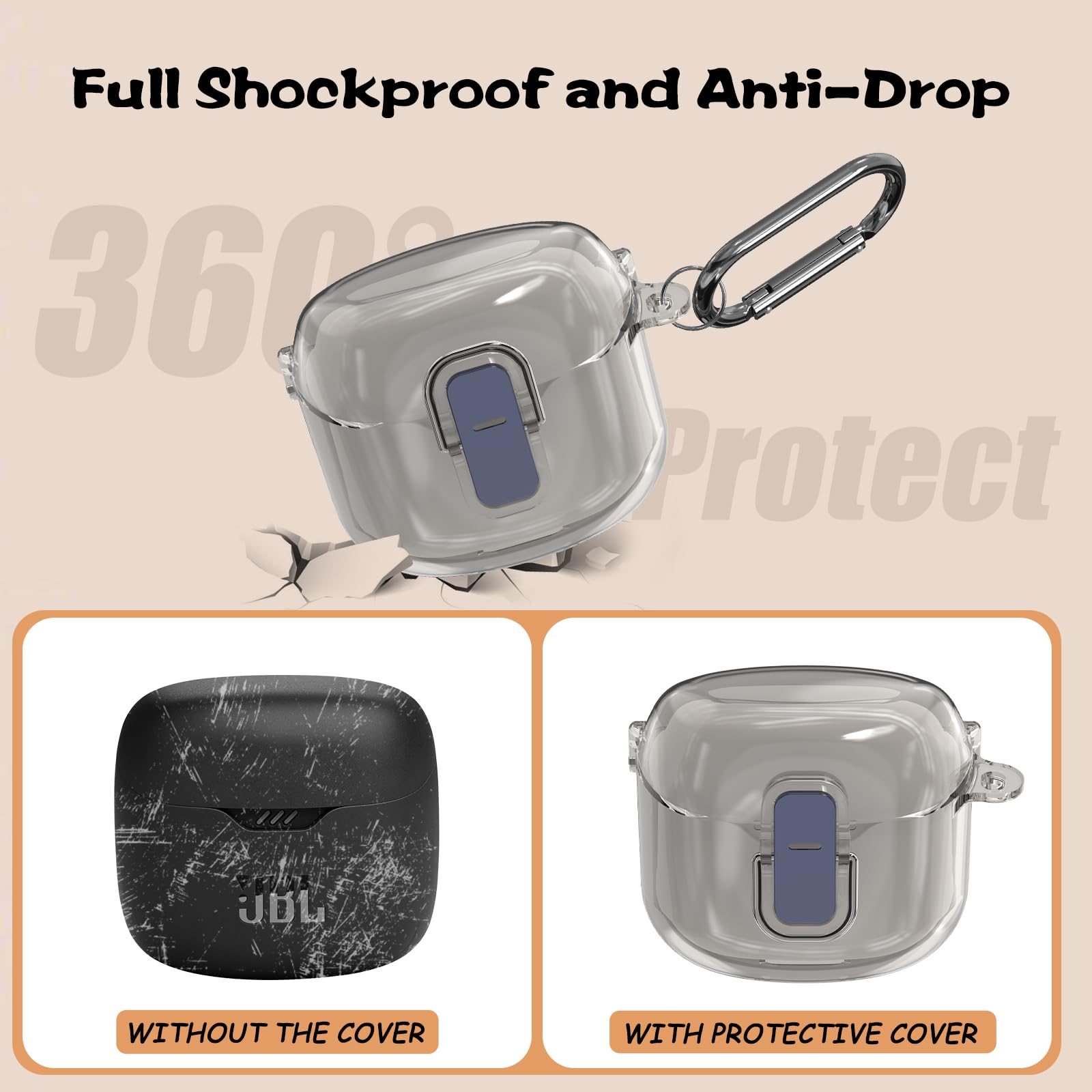 Foto 5 pulgar | Funda Protectora para Jbl Tune Flex con Llavero - Venta Internacional