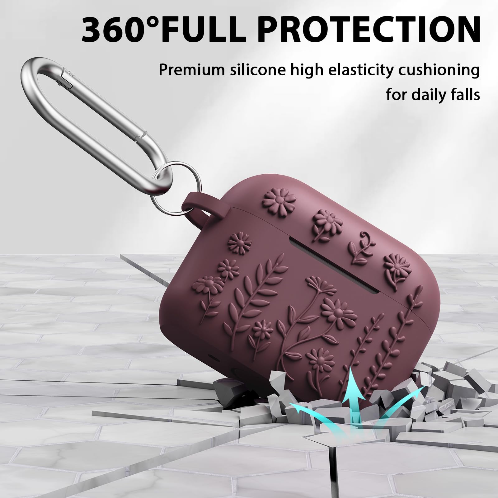 Foto 4 pulgar | Funda Airspo AirPods Pro de Segunda Generación de Silicona - Venta Internacional