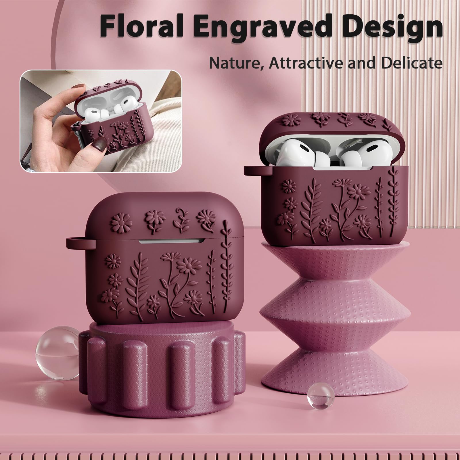Foto 7 pulgar | Funda Airspo AirPods Pro de Segunda Generación de Silicona - Venta Internacional