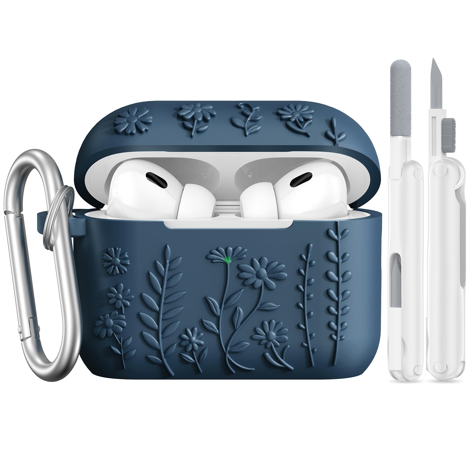 Foto 2 pulgar | Funda Airspo AirPods Pro de Segunda Generación de Silicona  Azul Medianoche - Venta Internacional
