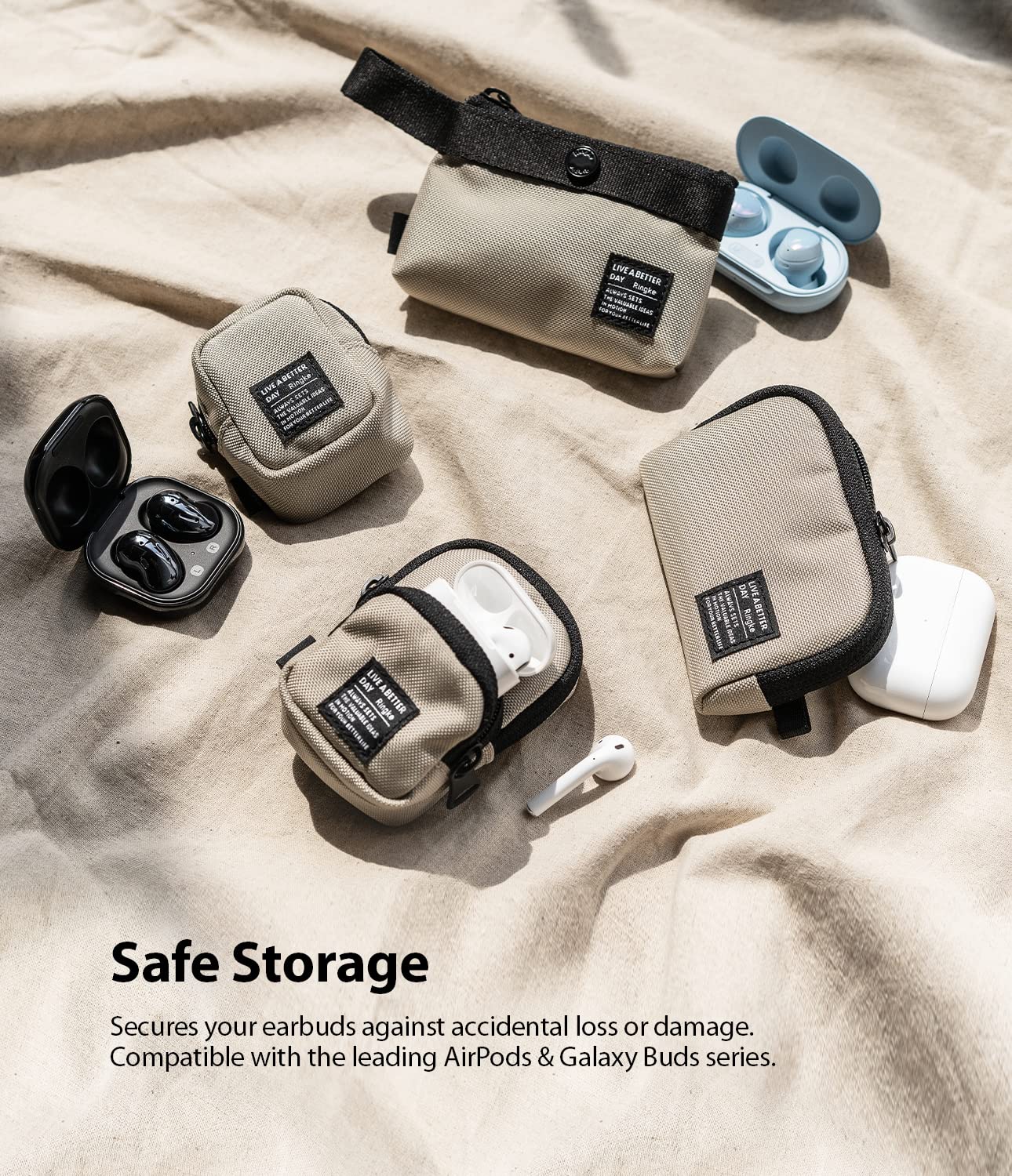 Foto 8 pulgar | Minibolsa Pouch Ringke Con Medio Bolsillo Para Airpods Pro De Segunda Generación - Venta Internacional.