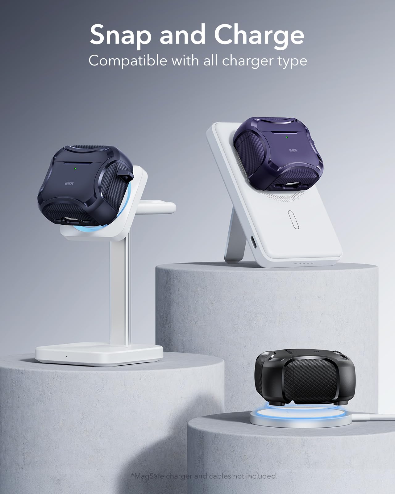 Foto 8 pulgar | Funda Para Airpods 4 Esr Halolock Cyber Series Con Protección Contra Caídas - Venta Internacional.