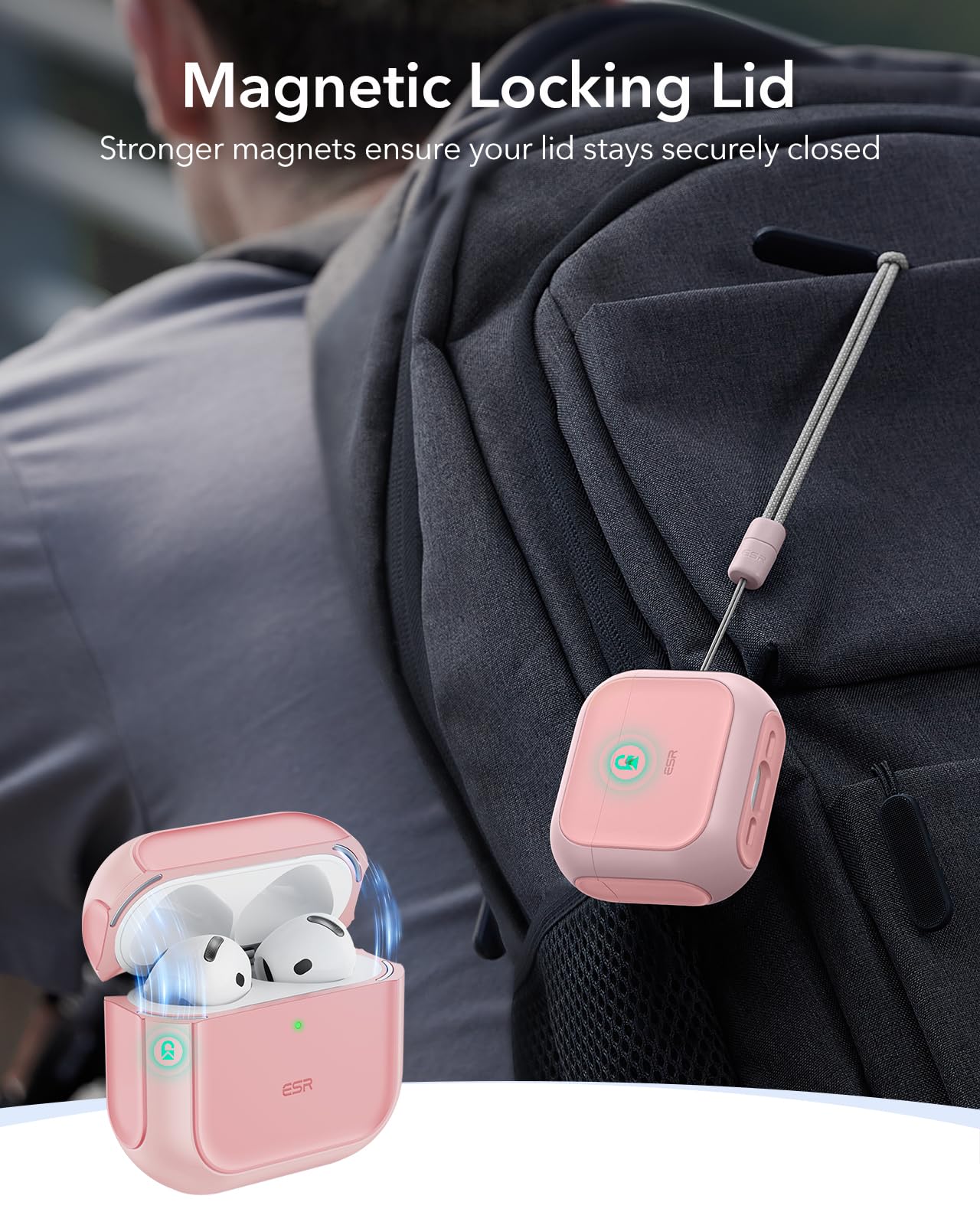 Foto 5 pulgar | Funda para AirPods 4.a Generación ESR Rosa - Venta Internacional
