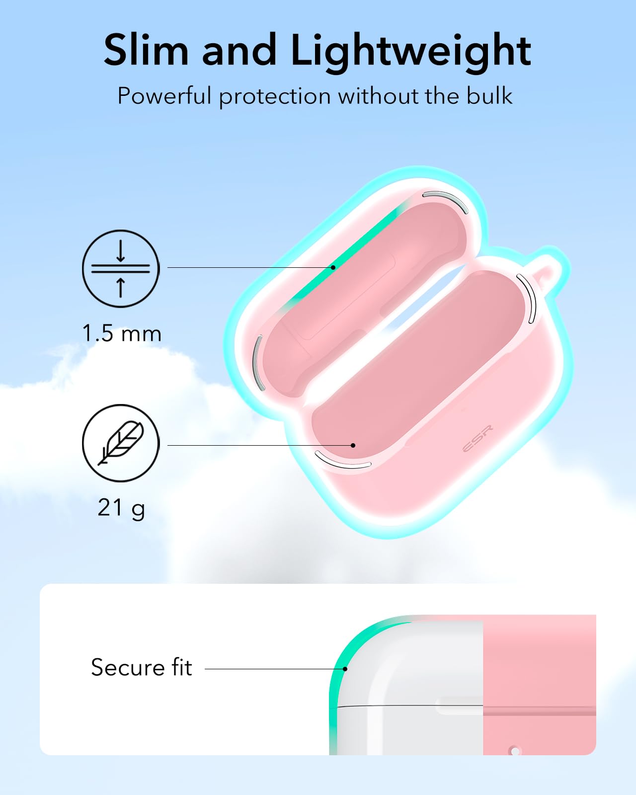 Foto 7 pulgar | Funda para AirPods 4.a Generación ESR Rosa - Venta Internacional
