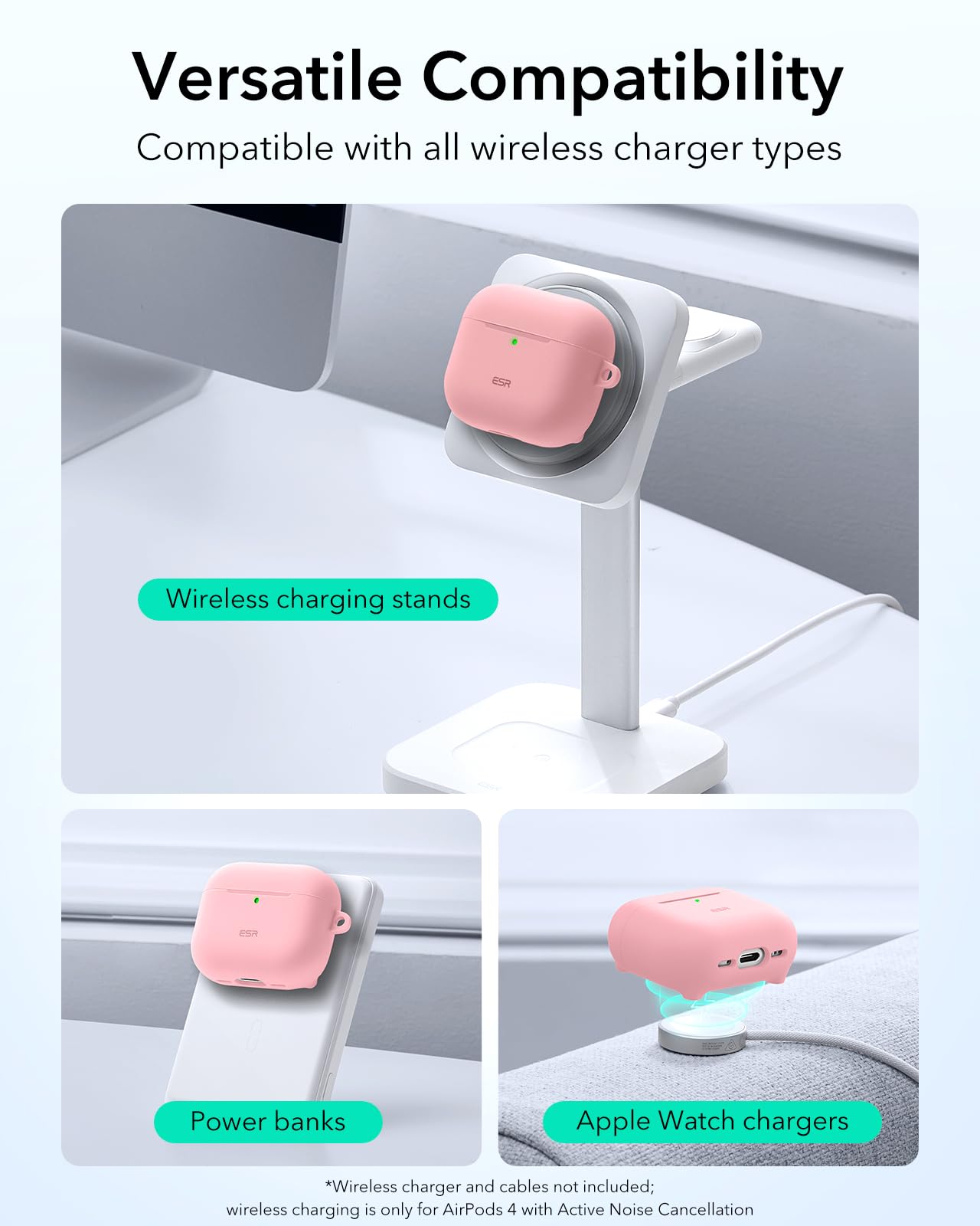 Foto 8 pulgar | Funda para AirPods 4.a Generación ESR Rosa - Venta Internacional