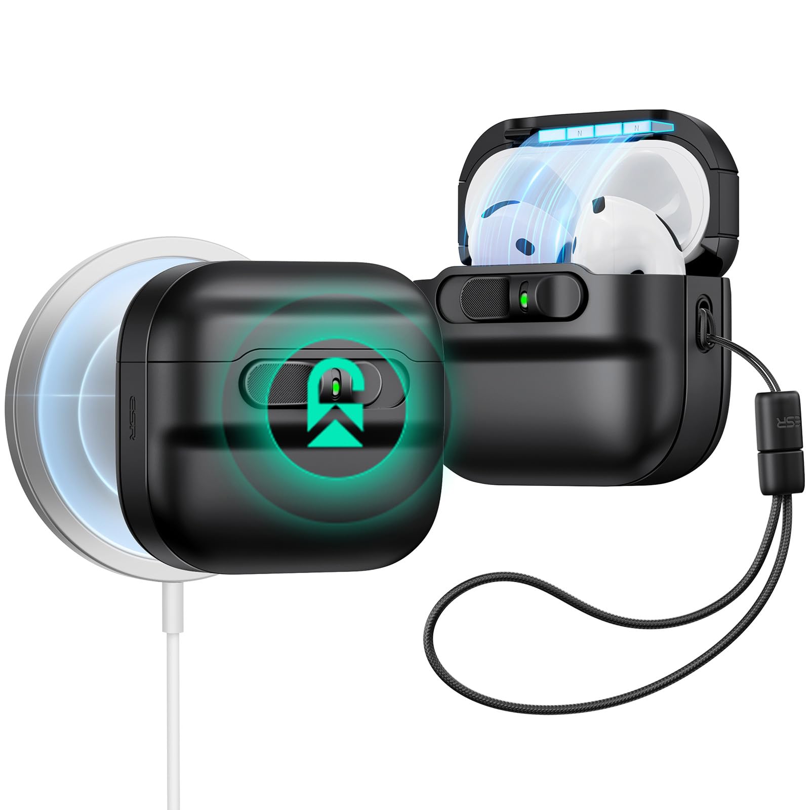 Foto 2 pulgar | Funda para AirPods 4.a Generación ESR Negro - Venta Internacional