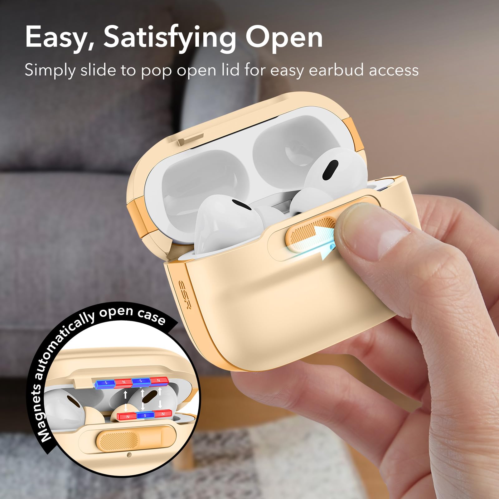 Foto 5 pulgar | Funda para AirPods Pro 1.a y 2.a Generación ESR Amarillo- Venta Internacional