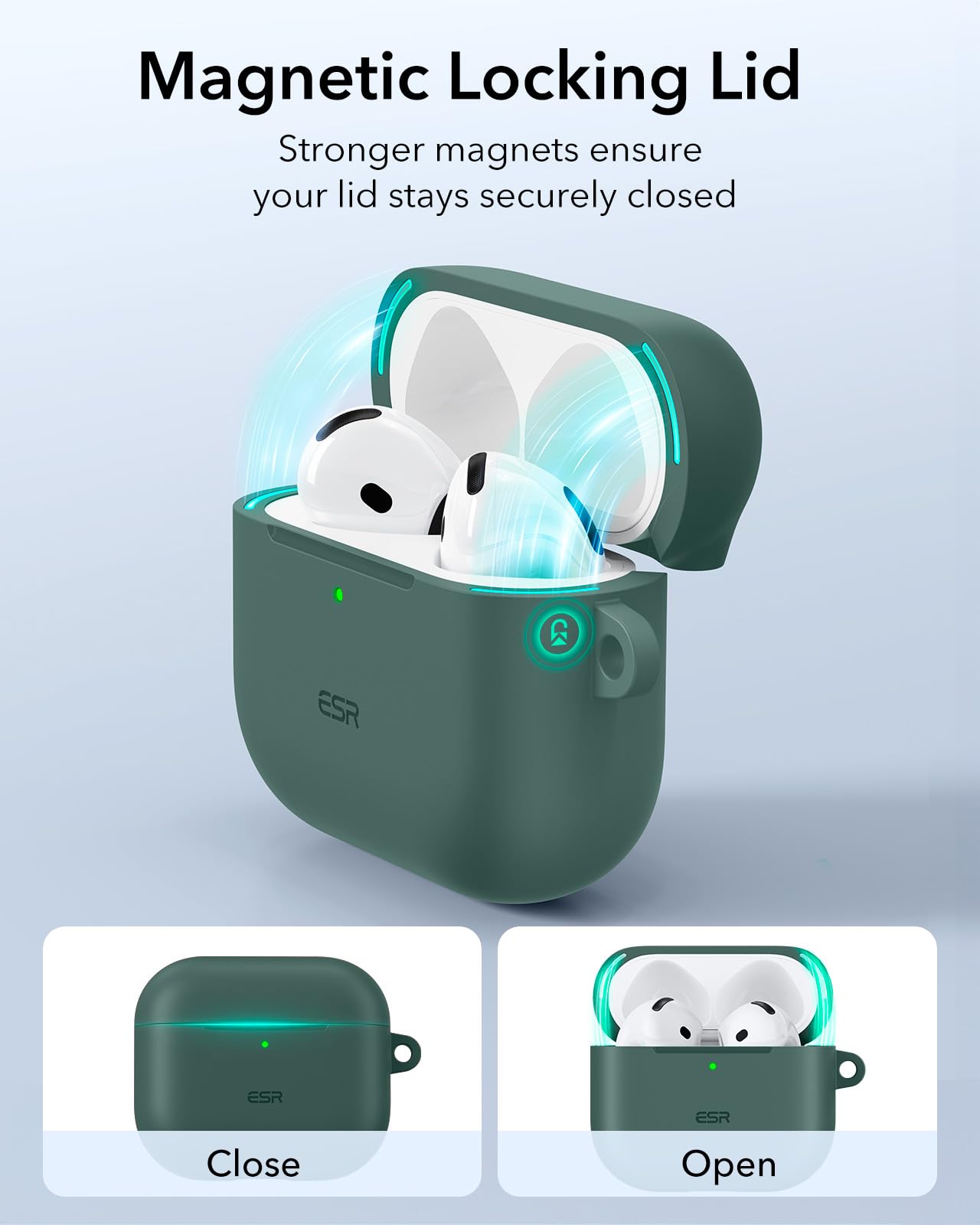 Foto 5 pulgar | Funda para AirPods 4.a Generación ESR Verde - Venta Internacional