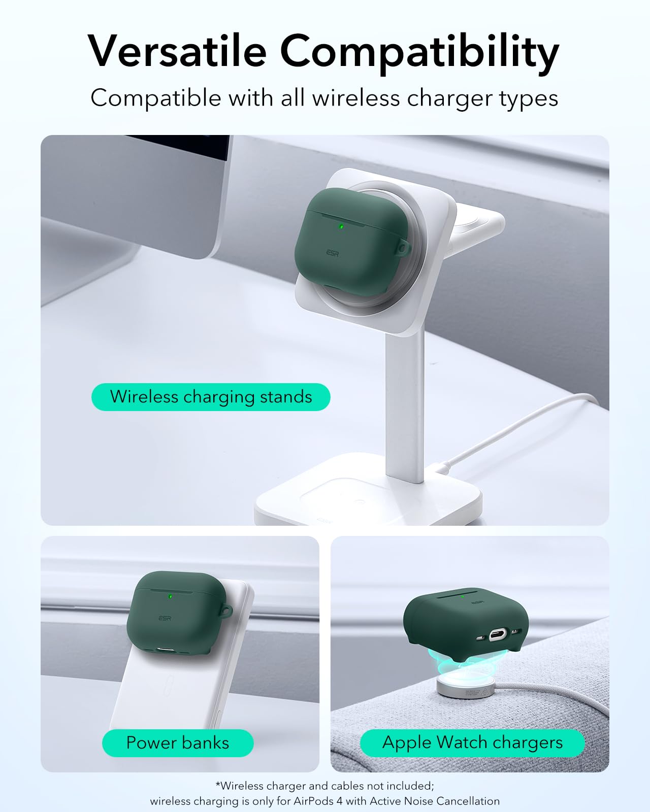 Foto 8 pulgar | Funda para AirPods 4.a Generación ESR Verde - Venta Internacional