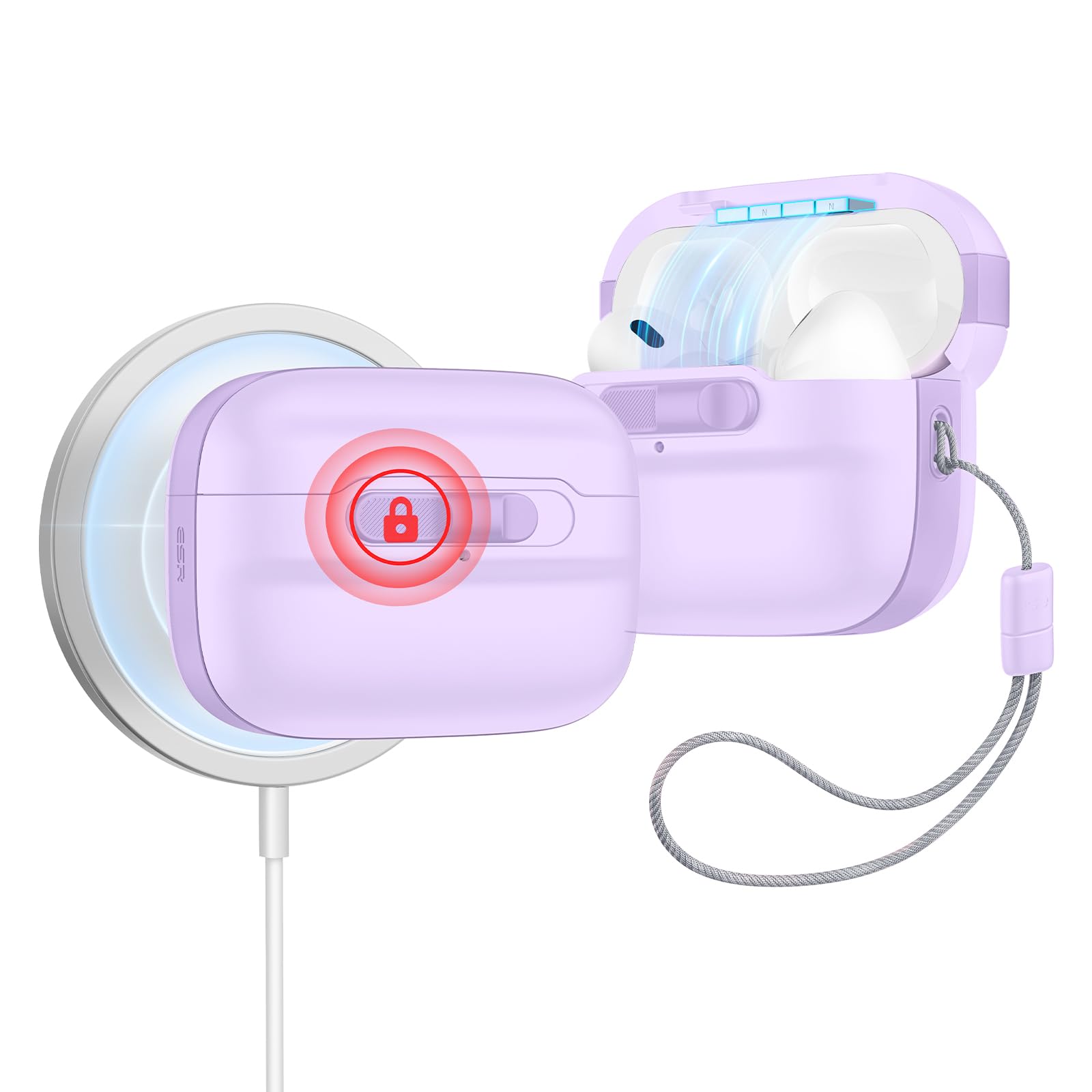 Foto 2 pulgar | Funda para AirPods Pro 1.a y 2.a Generación ESR Lavanda - Venta Internacional