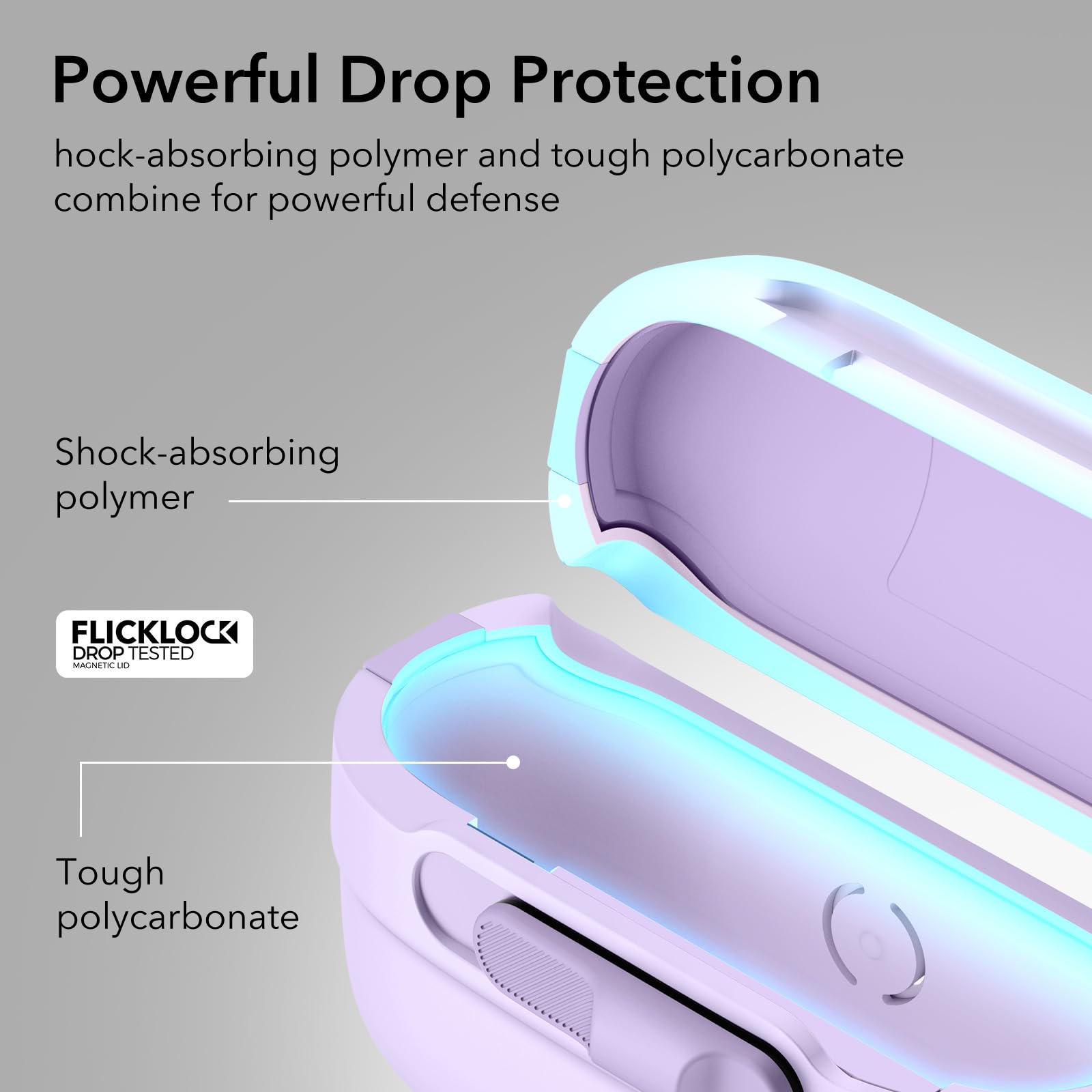 Foto 7 pulgar | Funda para AirPods Pro 1.a y 2.a Generación ESR Lavanda - Venta Internacional