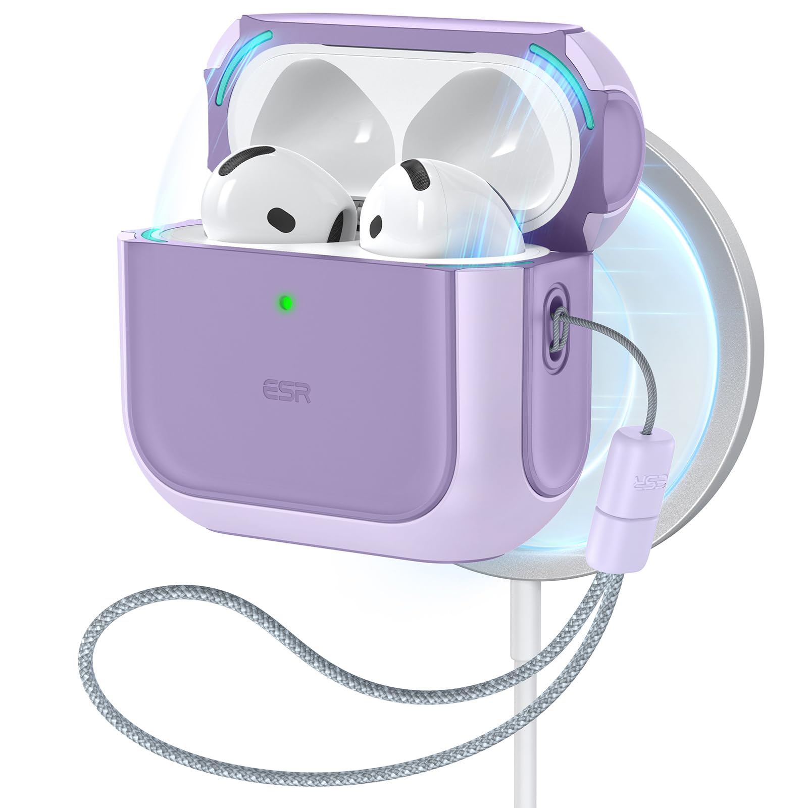 Foto 2 pulgar | Funda para AirPods 4.a Generación ESR Morado - Venta Internacional