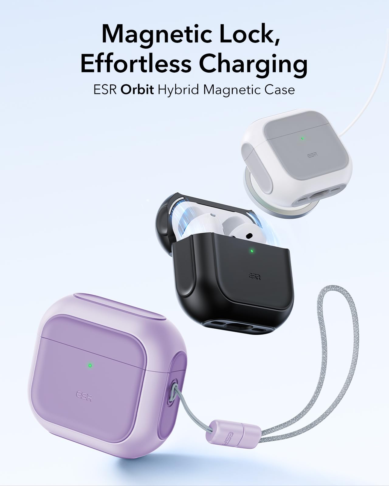 Foto 4 pulgar | Funda para AirPods 4.a Generación ESR Morado - Venta Internacional