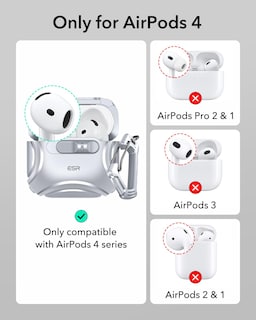 Foto 2 | Funda para AirPods 4.a Generación ESR Gris - Venta Internacional