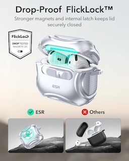Foto 4 | Funda para AirPods 4.a Generación ESR Gris - Venta Internacional
