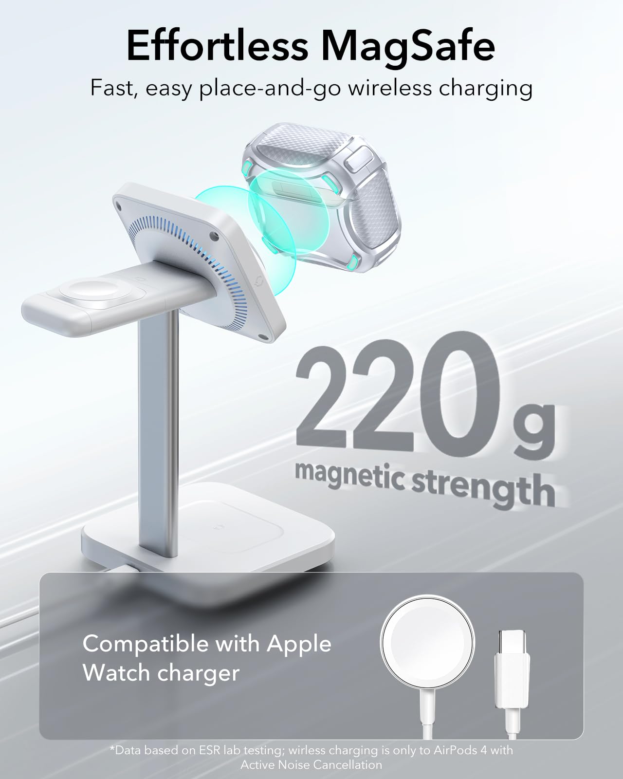 Foto 7 pulgar | Funda para AirPods 4.a Generación ESR Gris - Venta Internacional