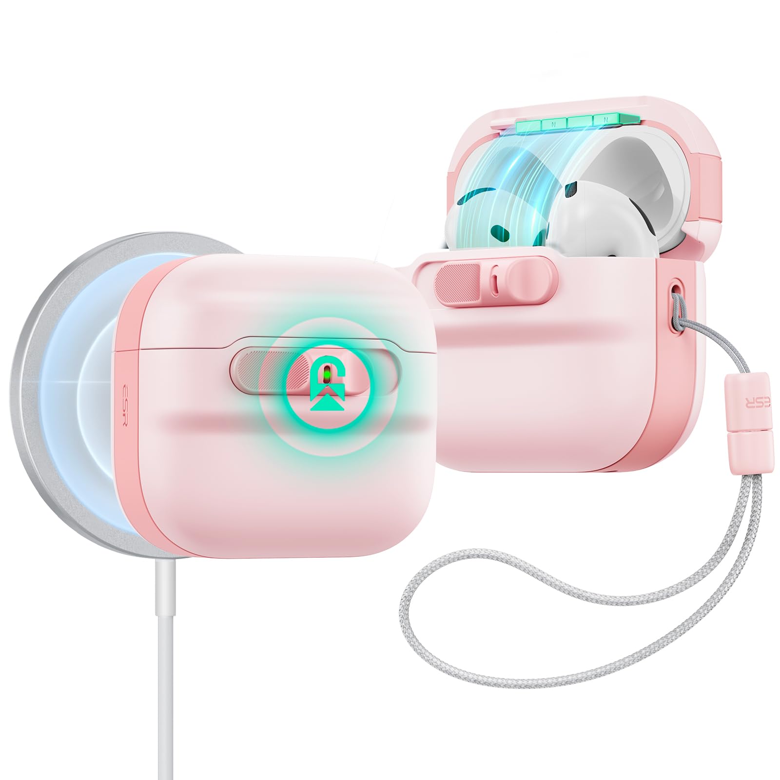 Foto 2 pulgar | Funda para AirPods 4.a Generación ESR Rosa - Venta Internacional