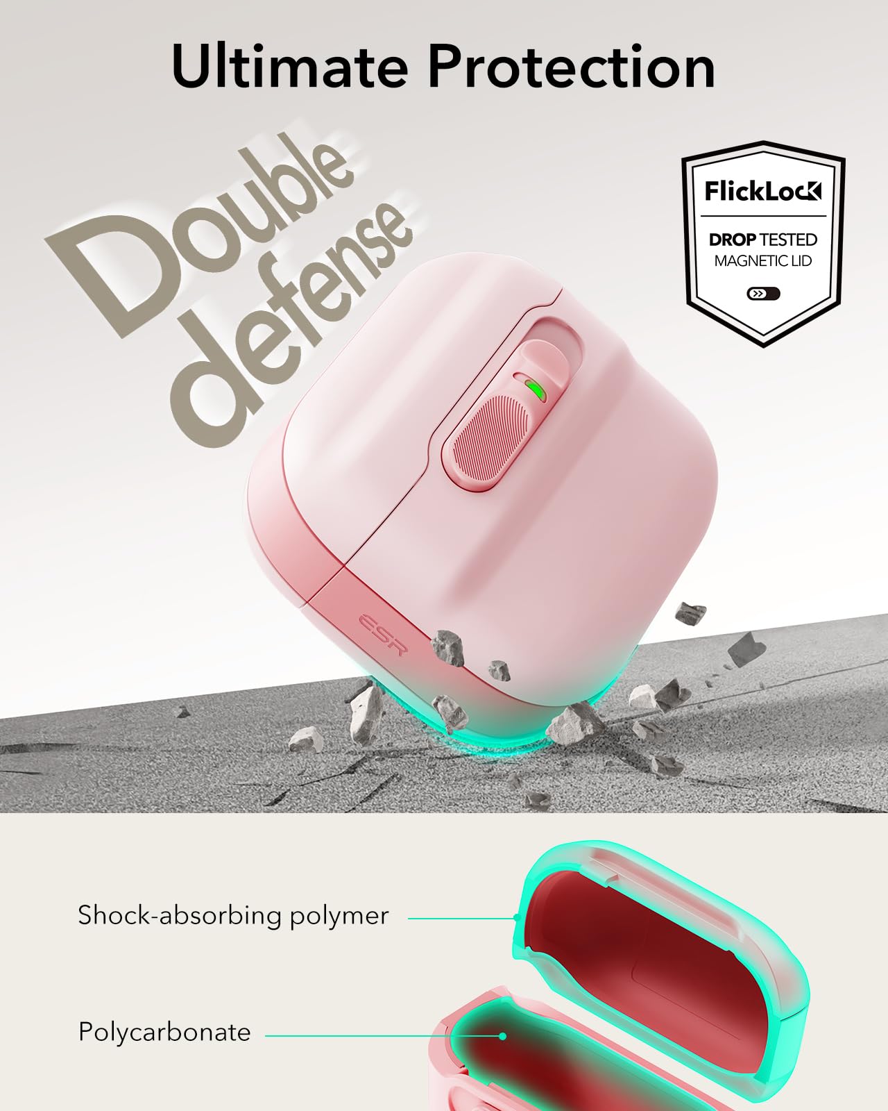 Foto 8 pulgar | Funda para AirPods 4.a Generación ESR Rosa - Venta Internacional