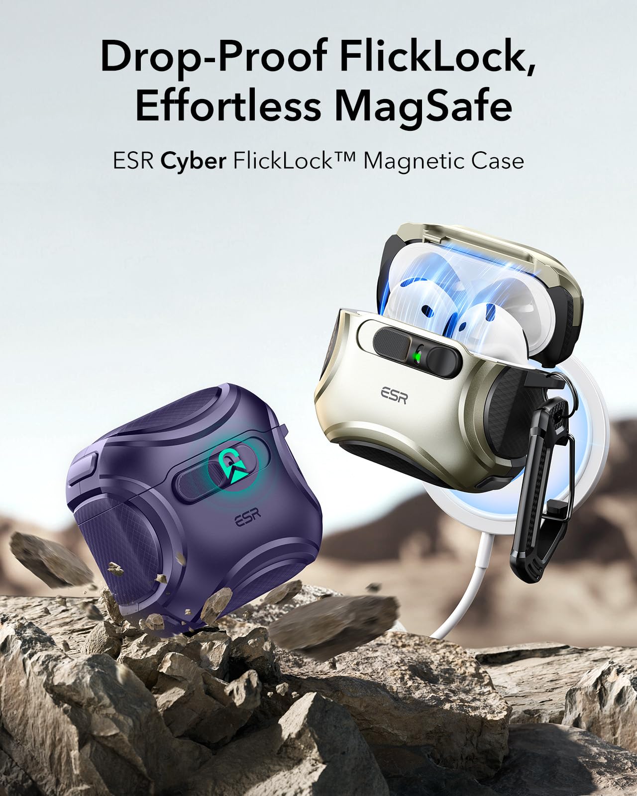 Foto 3 | Funda para AirPods 4.a Generación ESR Morado - Venta Internacional