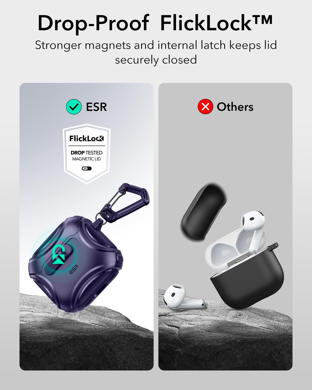 Foto 5 pulgar | Funda para AirPods 4.a Generación ESR Morado - Venta Internacional