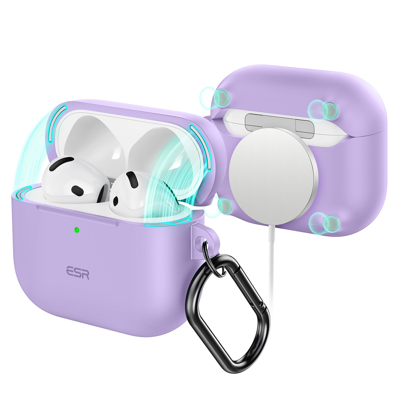Foto 2 pulgar | Funda para AirPods 4.a Generación ESR Púrpura - Venta Internacional