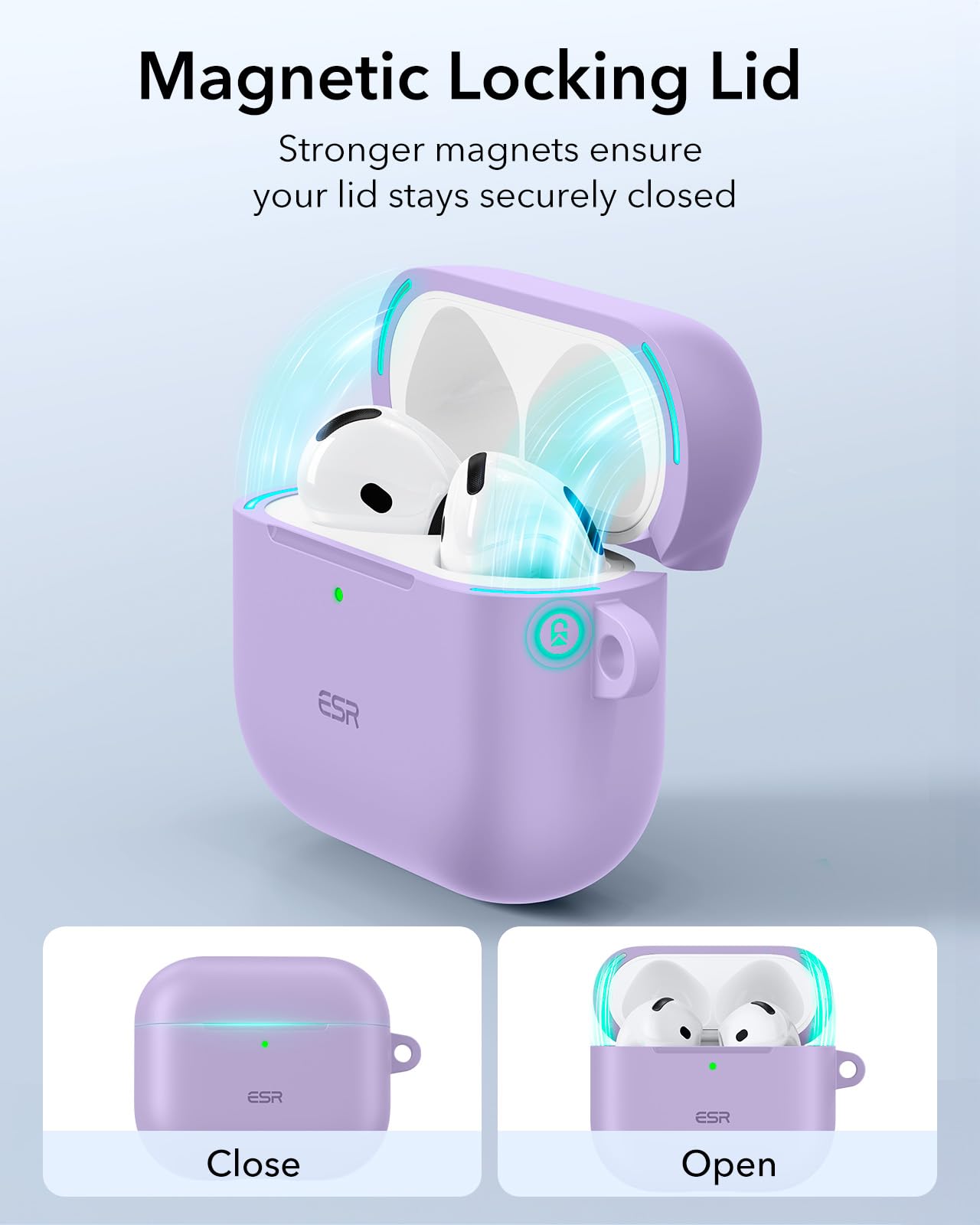 Foto 5 pulgar | Funda para AirPods 4.a Generación ESR Púrpura - Venta Internacional