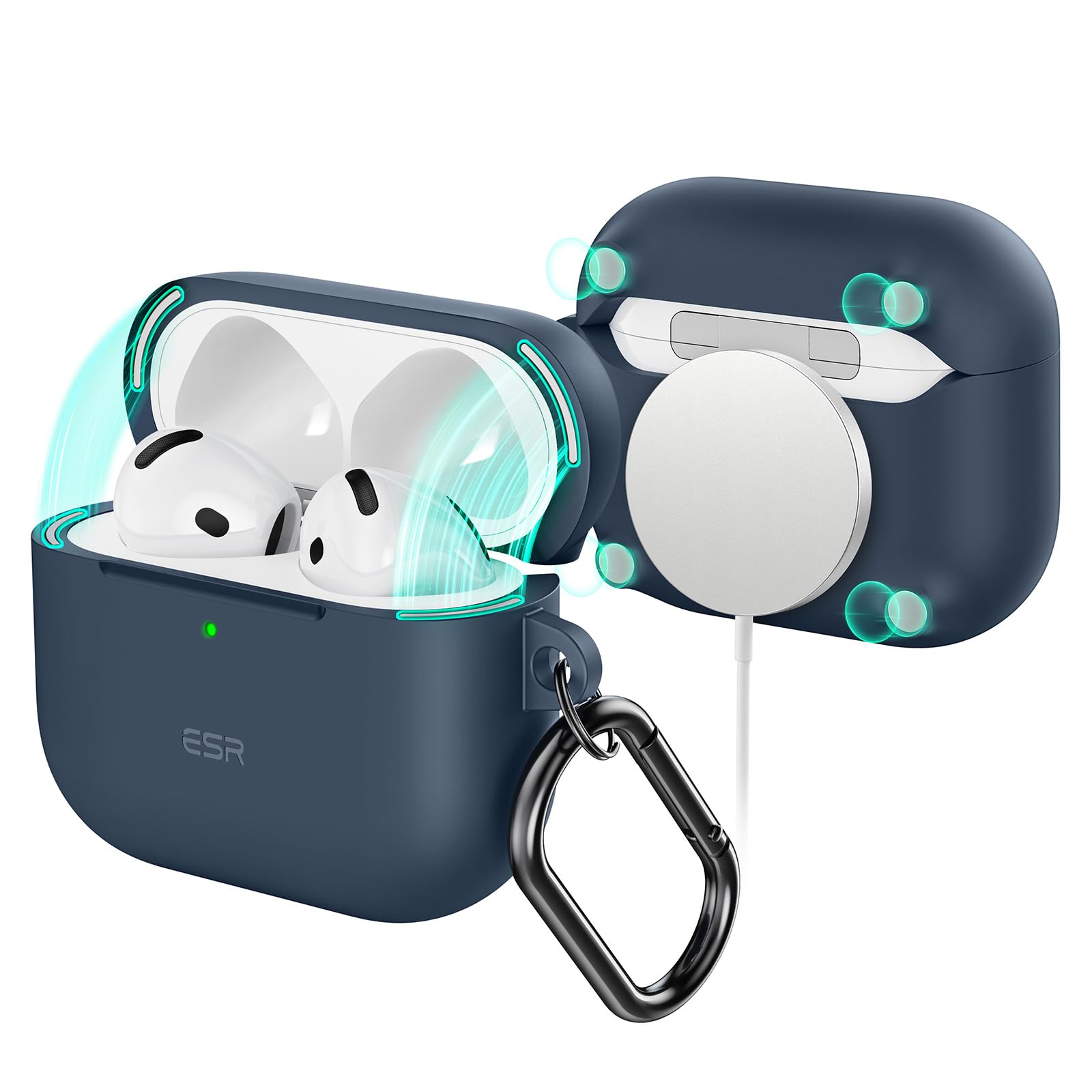 Foto 2 pulgar | Funda para AirPods 4.a Generación ESR Azul - Venta Internacional